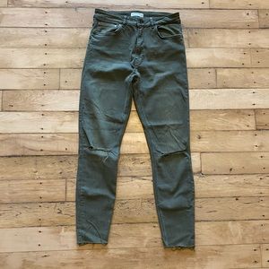 Olive green jeans